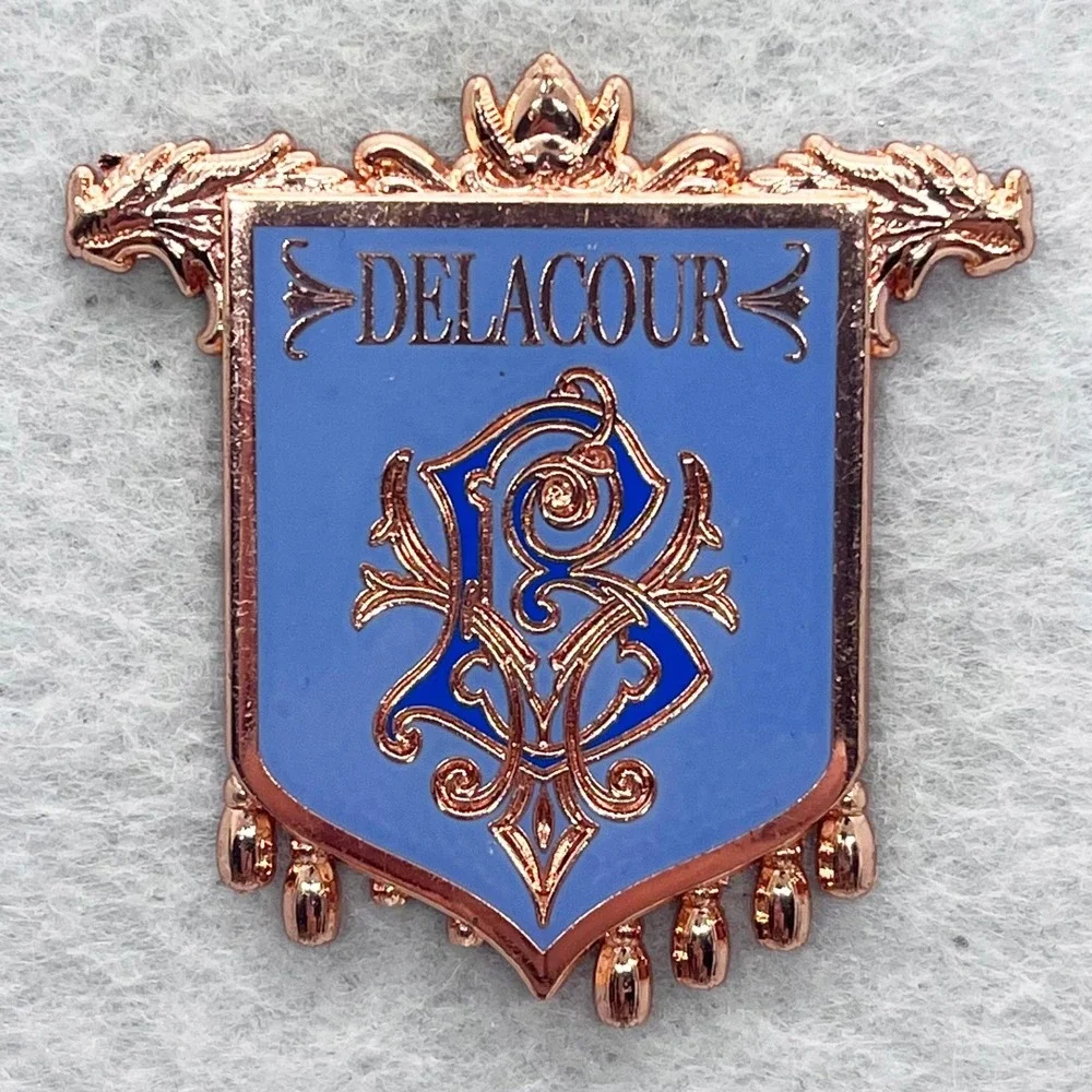 🔮 5/$25 Loony LuvGoods Delacour Crest Pin‎